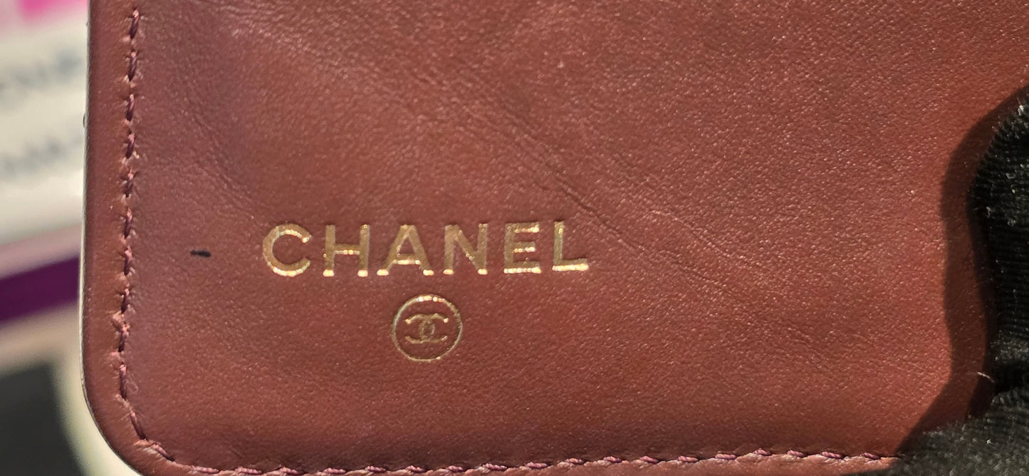 Authentic Chanel Caviar Long Walllet - Black