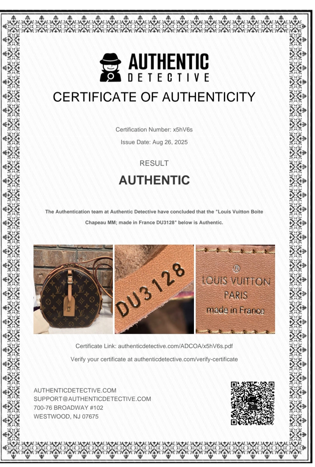 Authentic Louis Vuitton Boite Chapeau MM