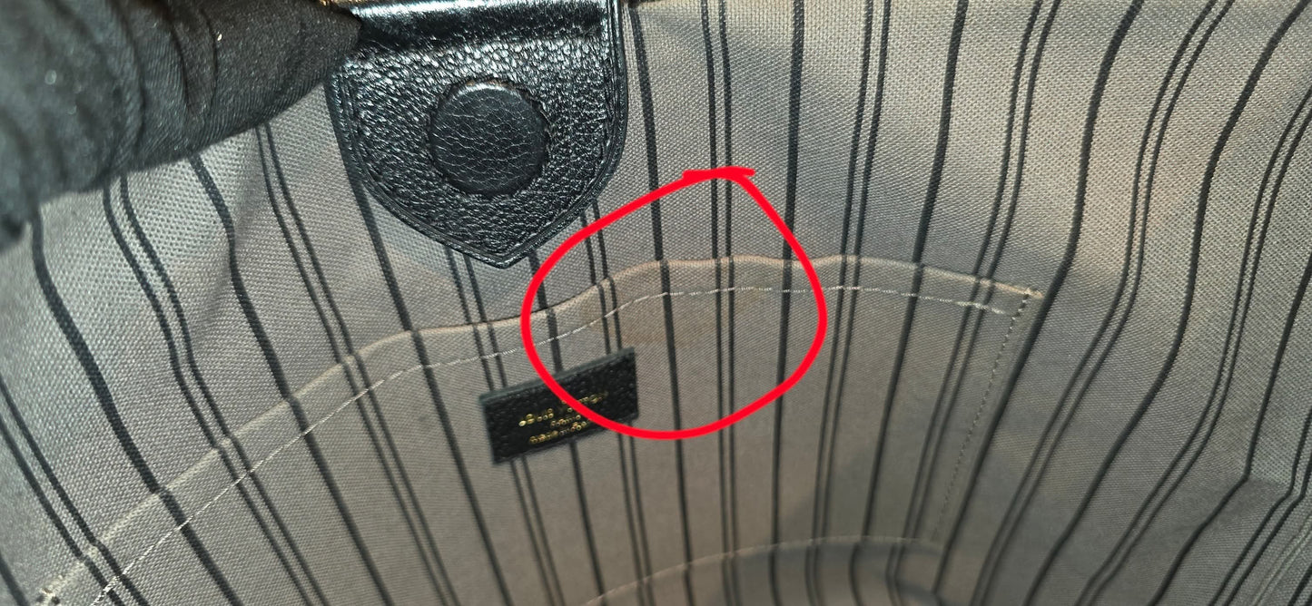 Authentic Louis Vuitton Mazarine MM Empreinte Noir