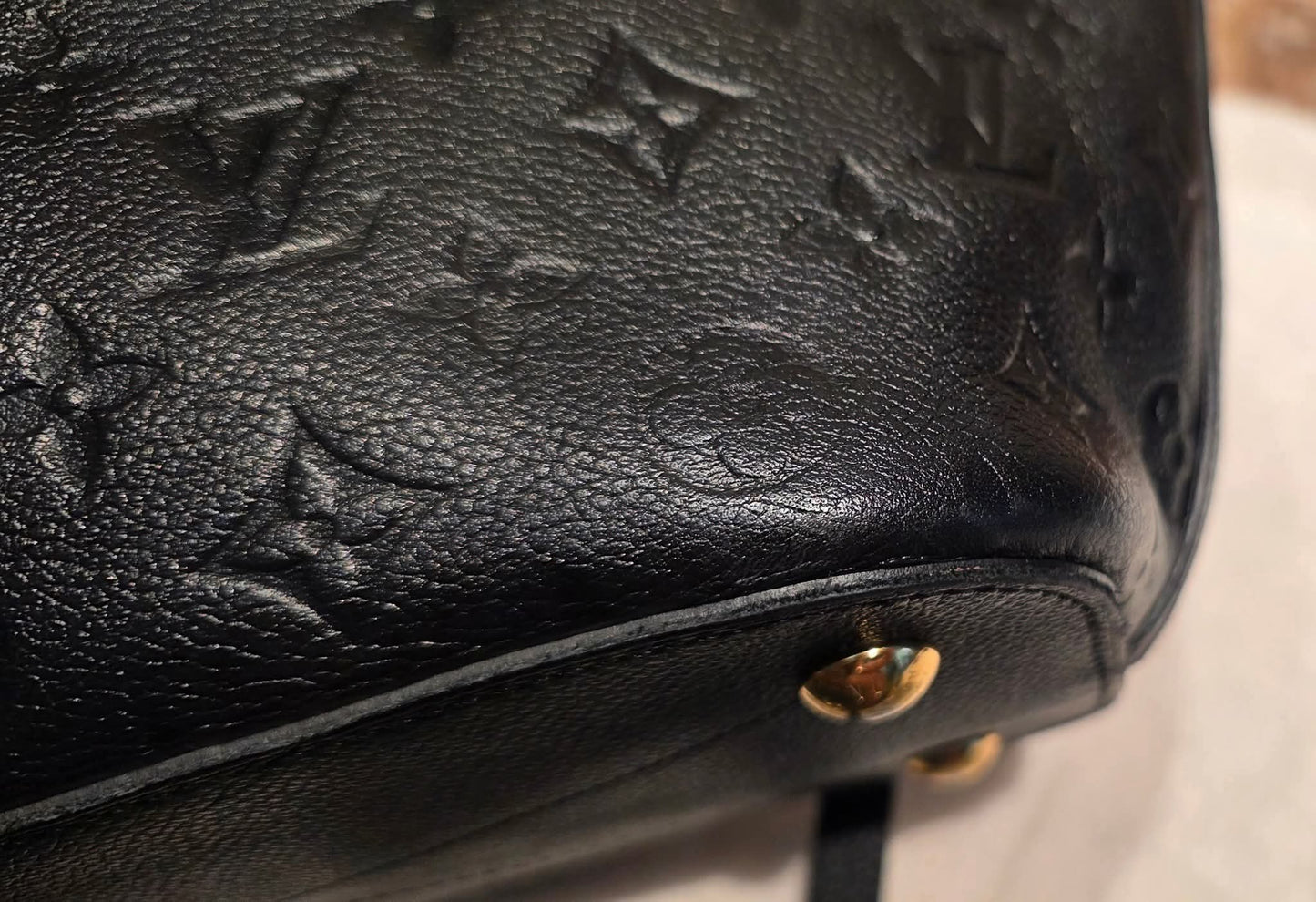 Authentic Louis Vuitton Mazarine MM Empreinte Noir