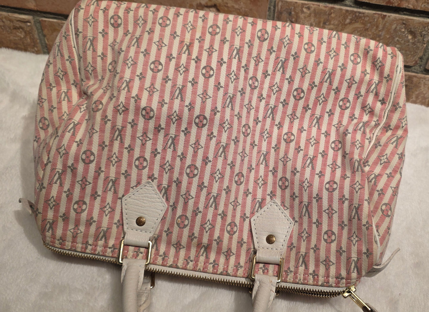 Authentic Louis Vuitton Speedy 30 Mini Lin Croisette
