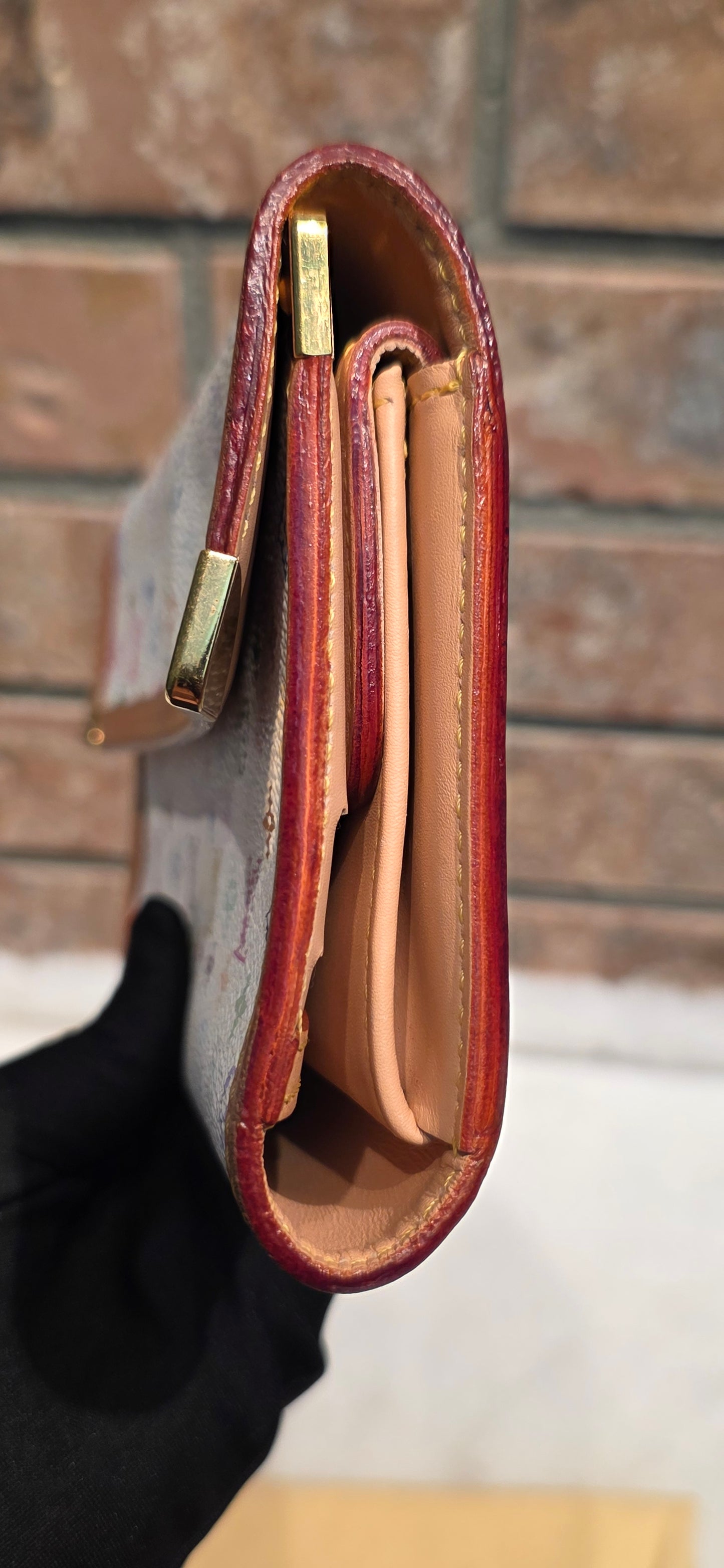 Authentic Louis Vuitton Multicolor Blanc Porte Tresor Wallet