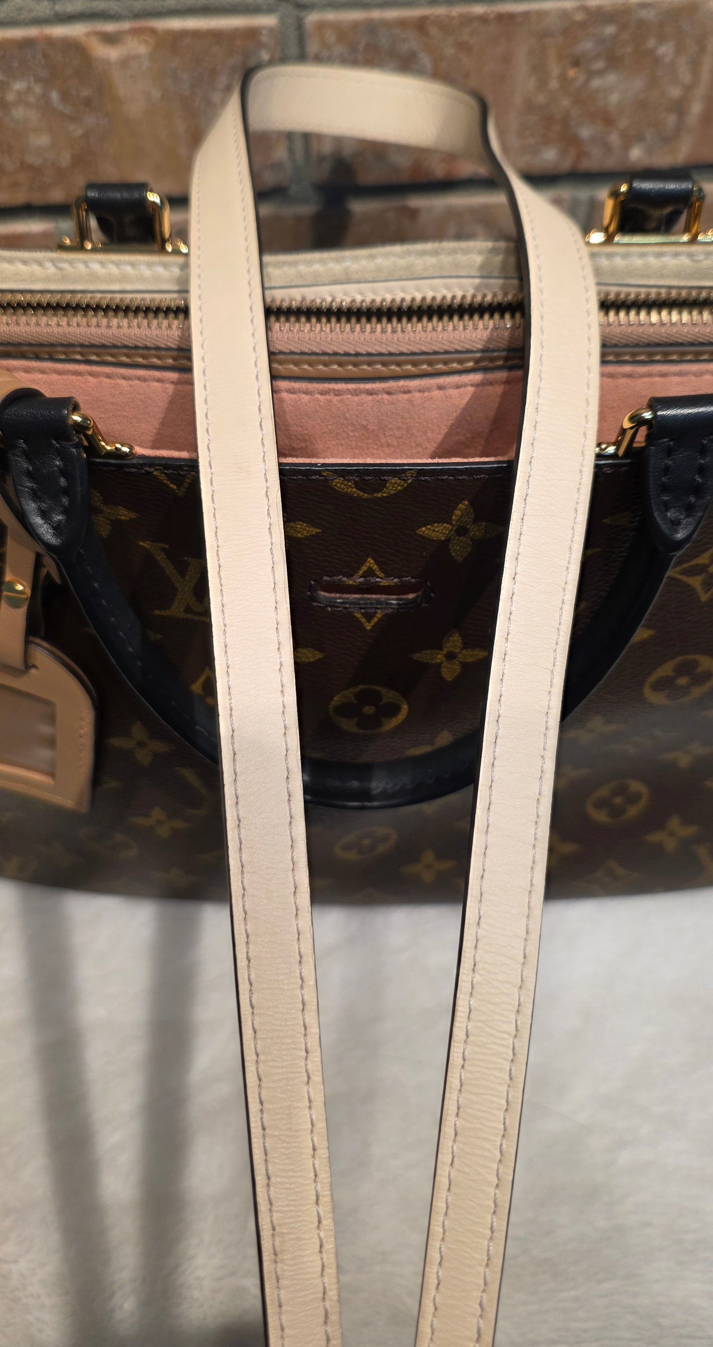 Authentic Louis Vuitton Millefeuille Sesame Peche Tote
