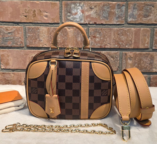 Authentic Louis Vuitton Valisette Souple BB Damier Ebene