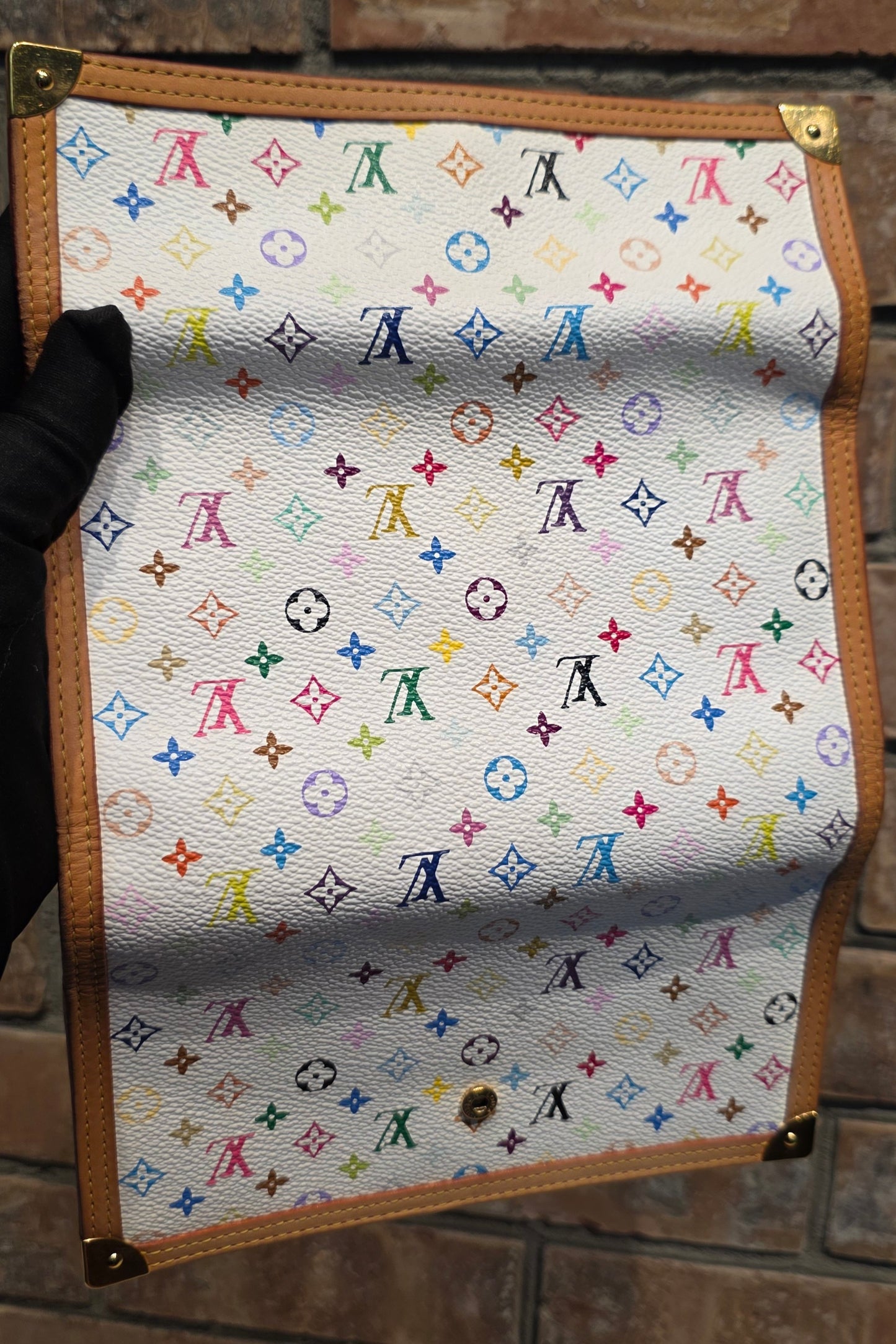 Authentic Louis Vuitton Multicolor Blanc Porte Tresor Wallet