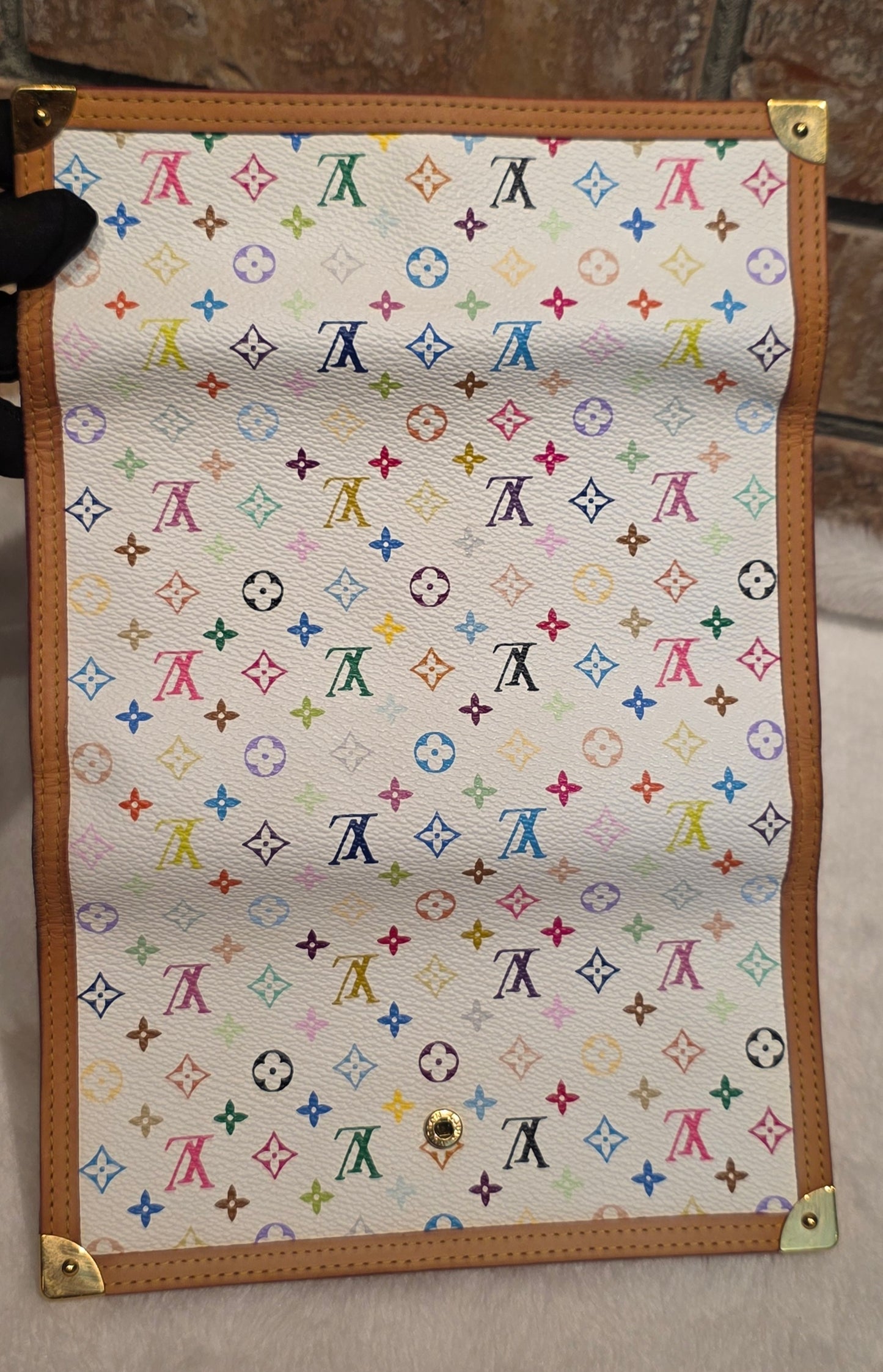 Authentic Louis Vuitton Multicolor Blanc Porte Tresor Wallet