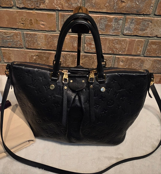 Authentic Louis Vuitton Mazarine MM Empreinte Noir