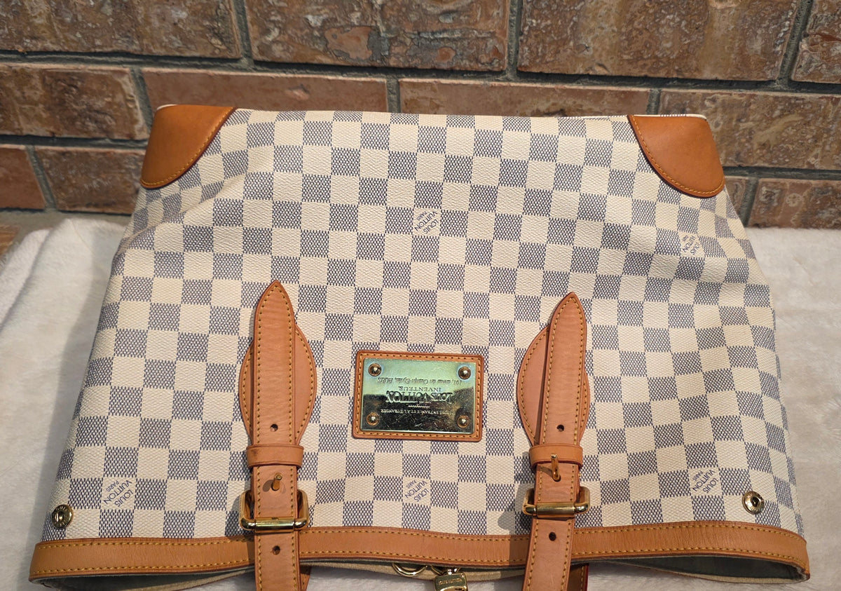 Authentic Louis Vuitton Hampstead MM Damier Azur
