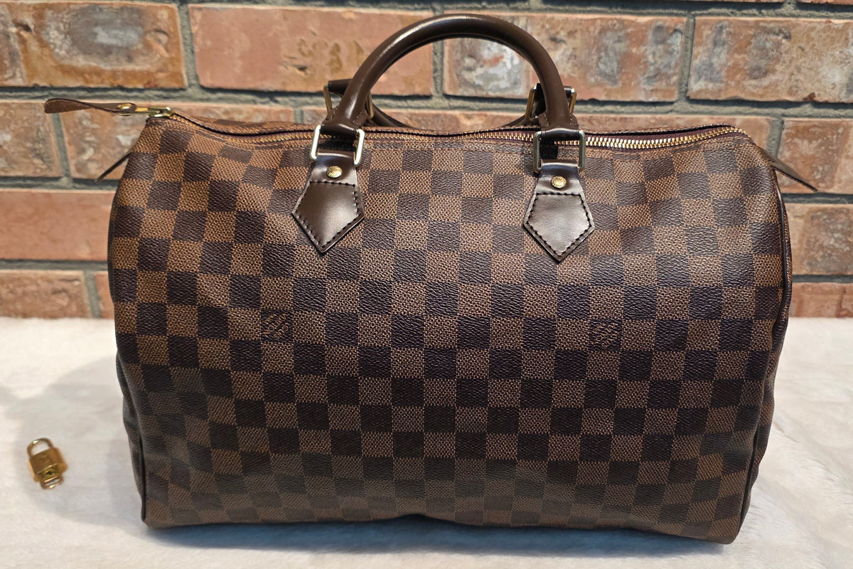 Authentic Louis Vuitton Speedy 35 Damier Ebene