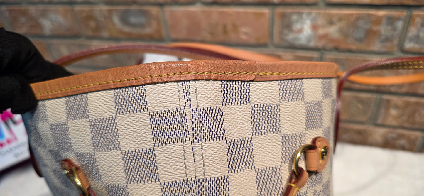 Authentic Louis Vuitton Neverfull MM Damier Azur (Bag Only)