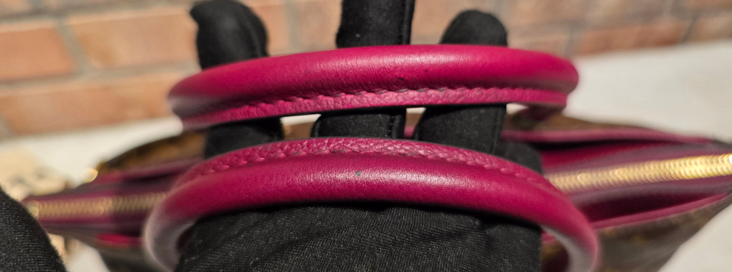 Authentic Louis Vuitton Pallas MM in Raisin