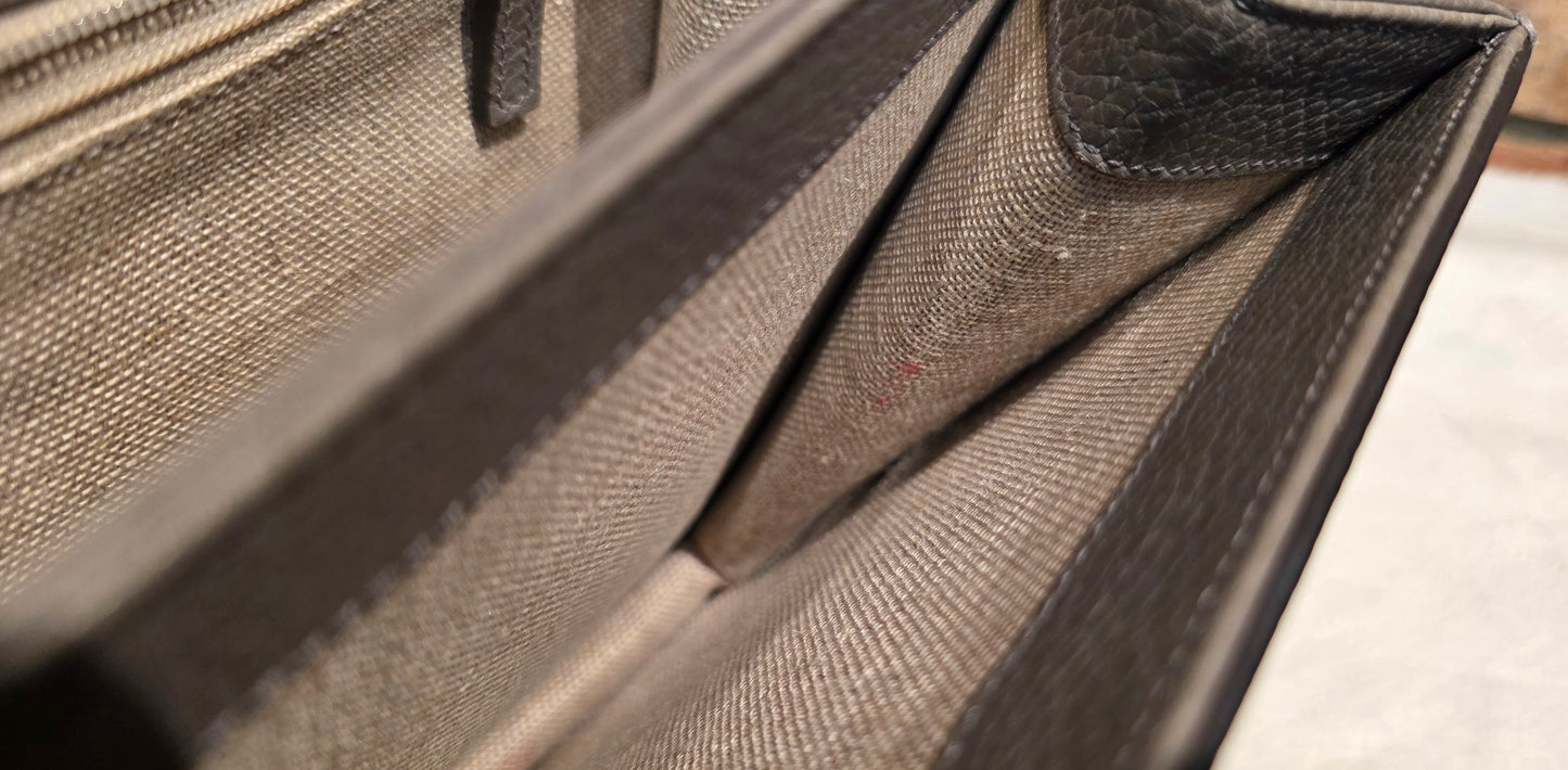 Authentic Gucci Interlocking GG Shoulder Bag in Gray