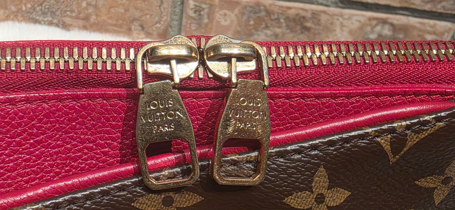 Authentic Louis Vuitton Pallas MM Red