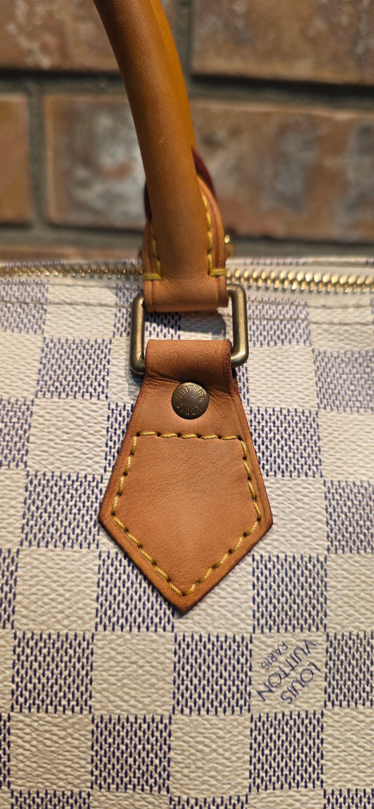 Authentic Louis Vuitton Speedy 30 Damier Azur