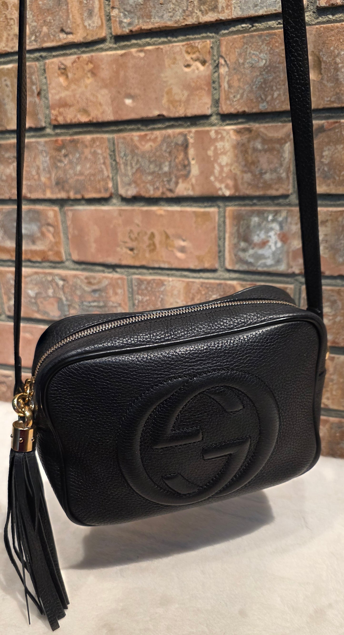 Authentic Gucci Soho Disco Crossbody Black