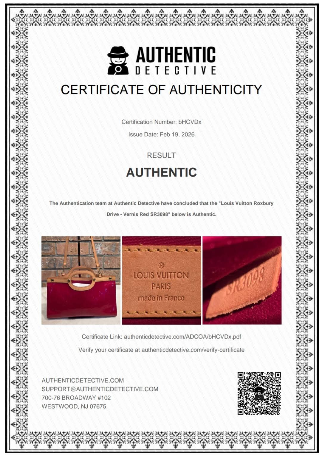 Authentic Louis Vuitton Roxbury Drive