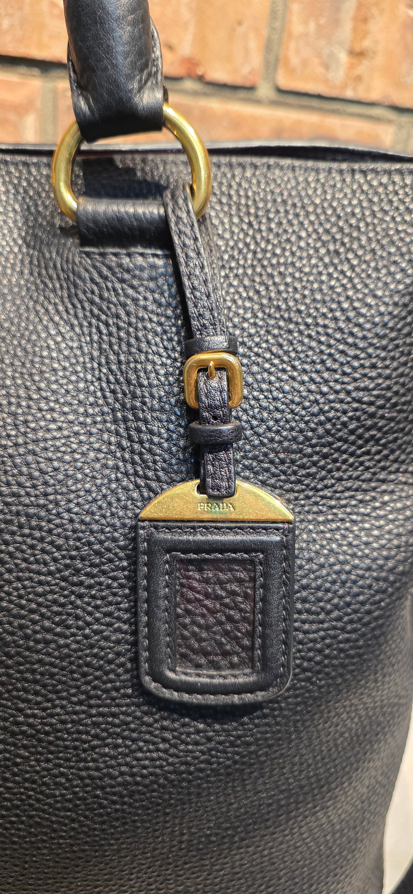 Authentic Prada Vitello Daino Leather Shopping Tote