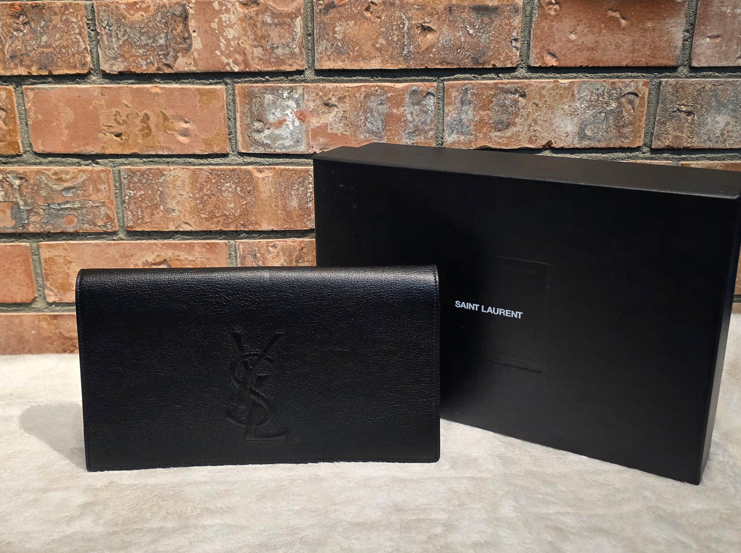 Authentic YSL Belle De Jour Large Clutch in Black