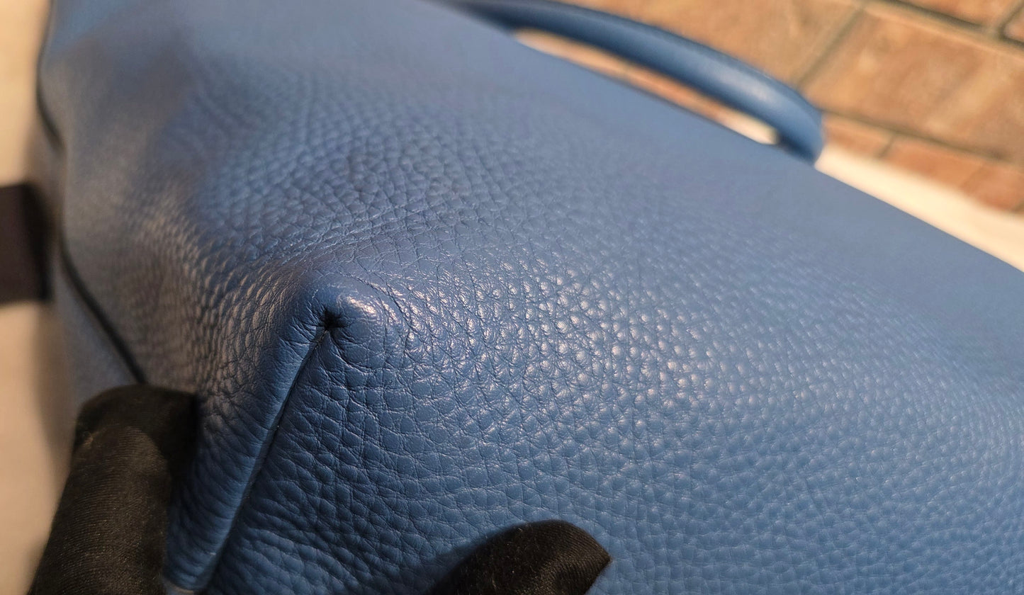 Authentic Prada Vitello Daino Leather Tote in Cobalt/Blue