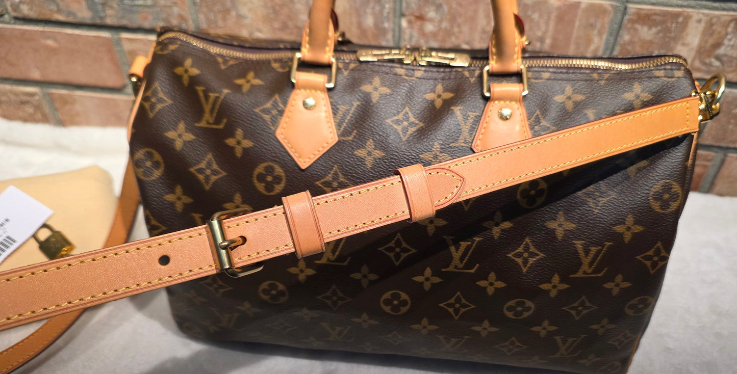 Authentic Louis Vuitton Speedy 35 Bandoliere