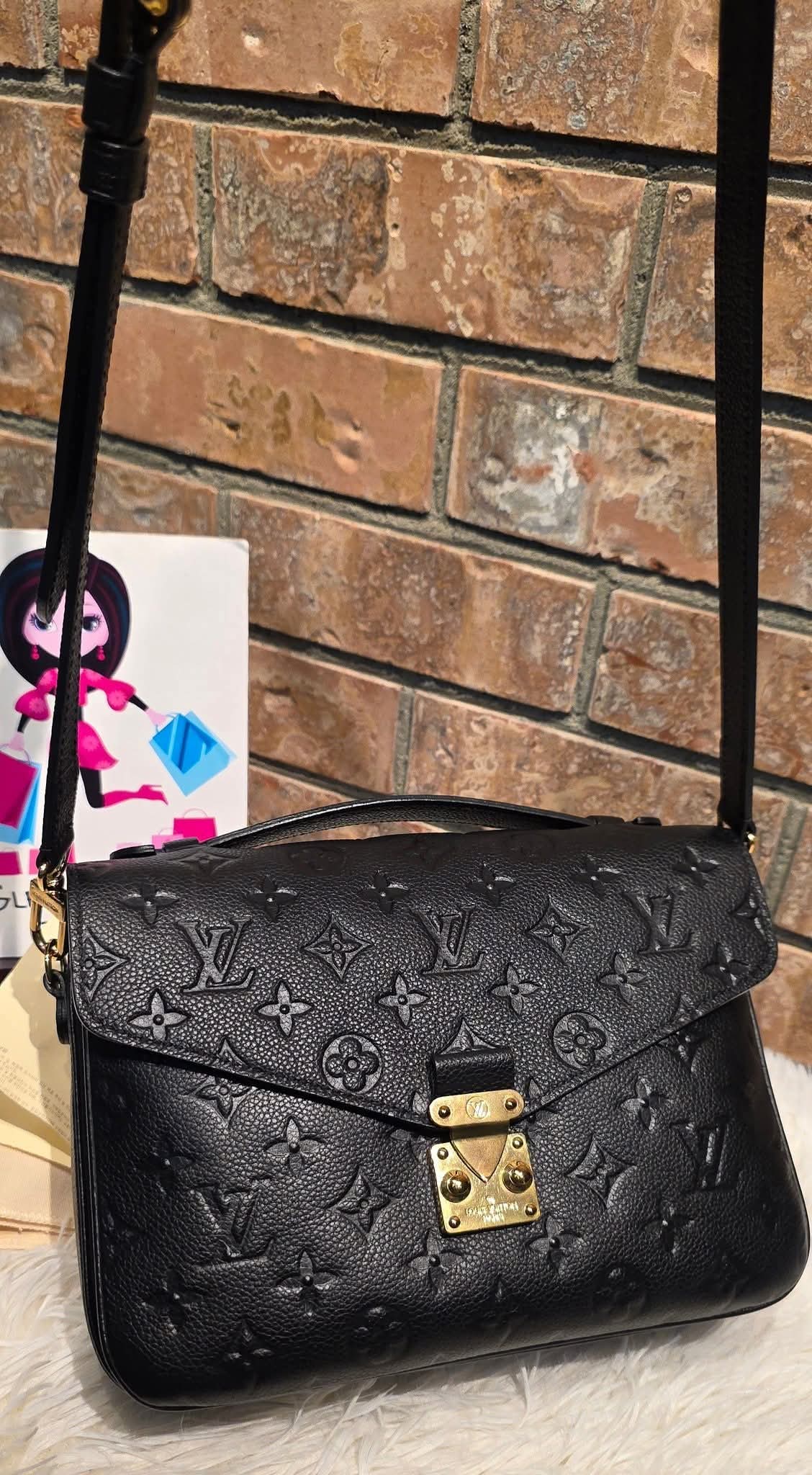 Authentic Pochette Metis Empreinte Noir
