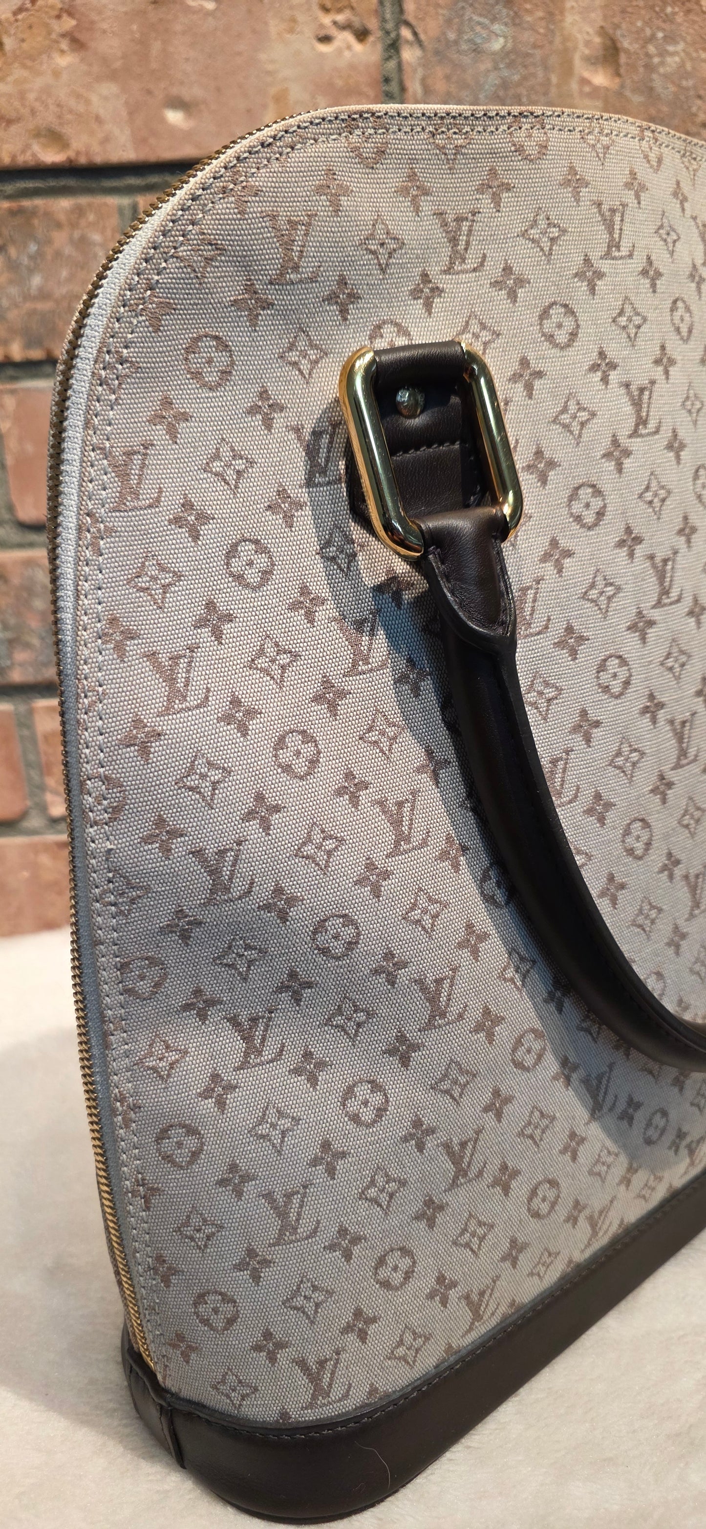 Authentic Louis Vuitton Alma Mini Lin Haut (Tall)