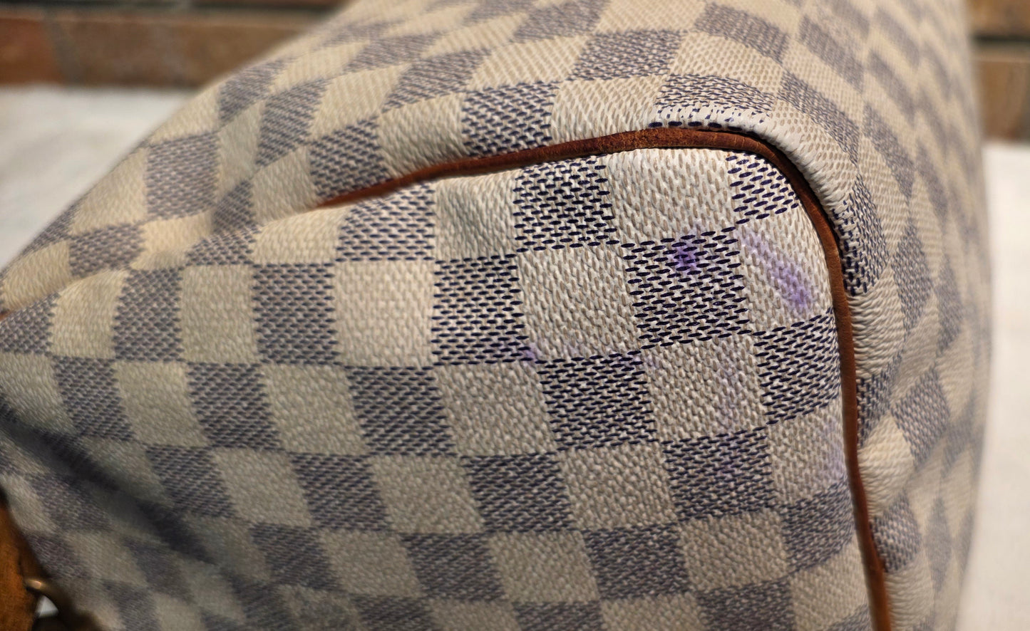 Authentic Louis Vuitton Speedy 30 Damier Azur