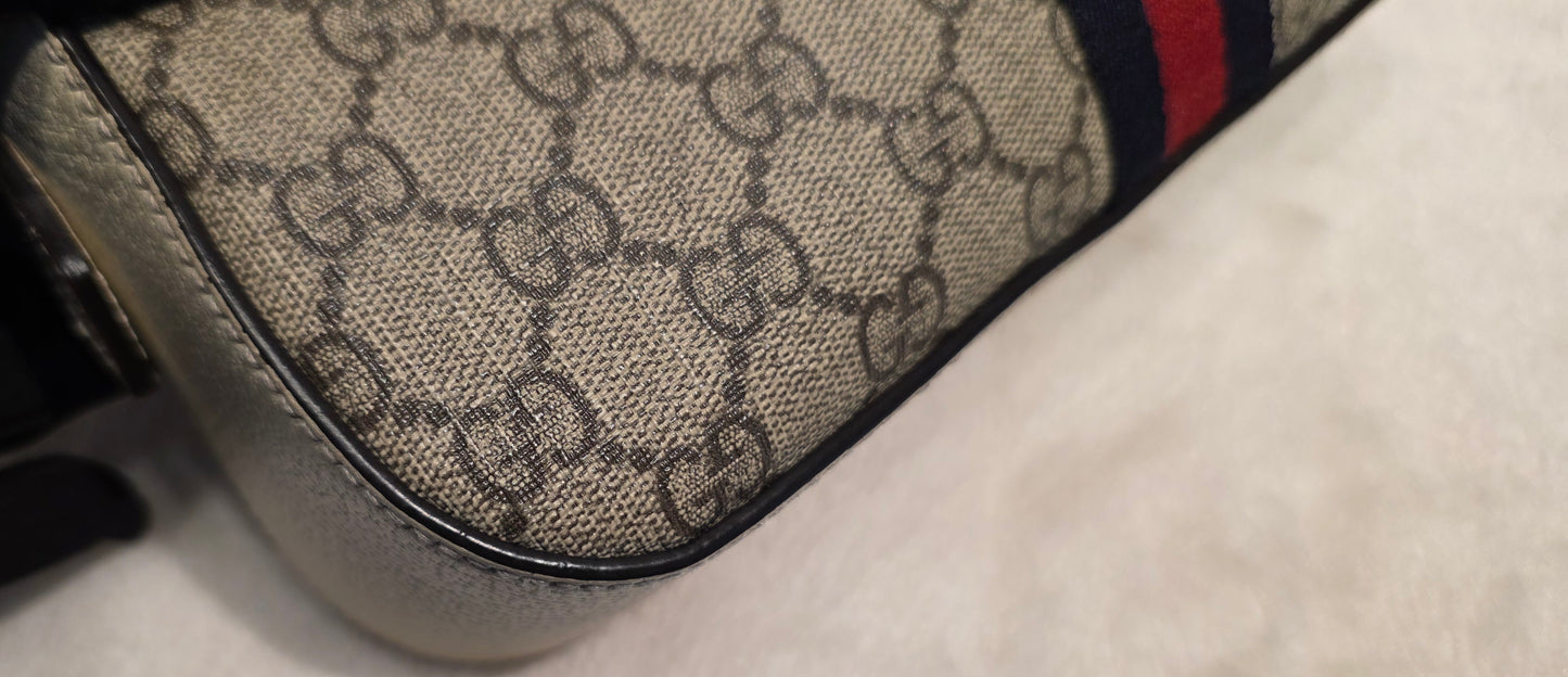 Authentic Gucci GG Supreme Ophidia Small Camera Bag