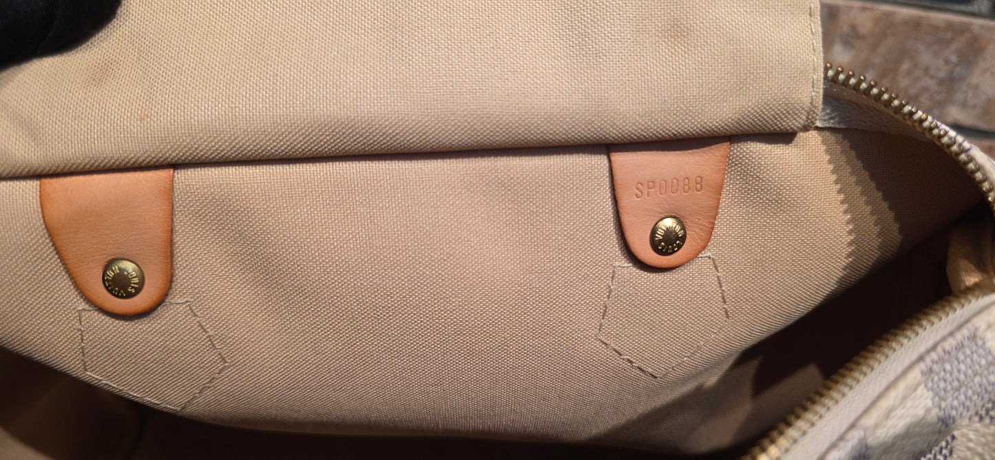 Authentic Louis Vuitton Speedy 30 Damier Azur