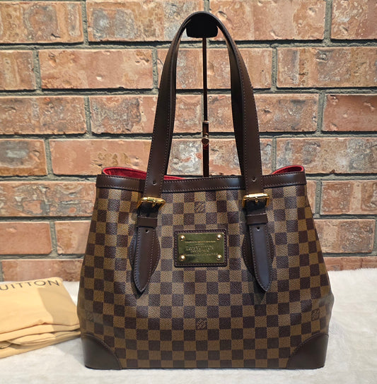Authentic Louis Vuitton Hampstead MM Damier Ebene