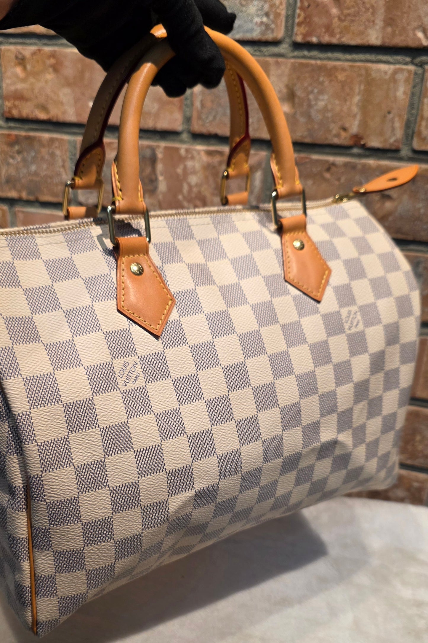 Authentic Louis Vuitton Speedy 30 Damier Azur