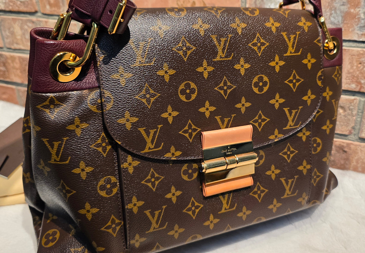 Authentic Louis Vuitton Olympe Monogram Bordeaux