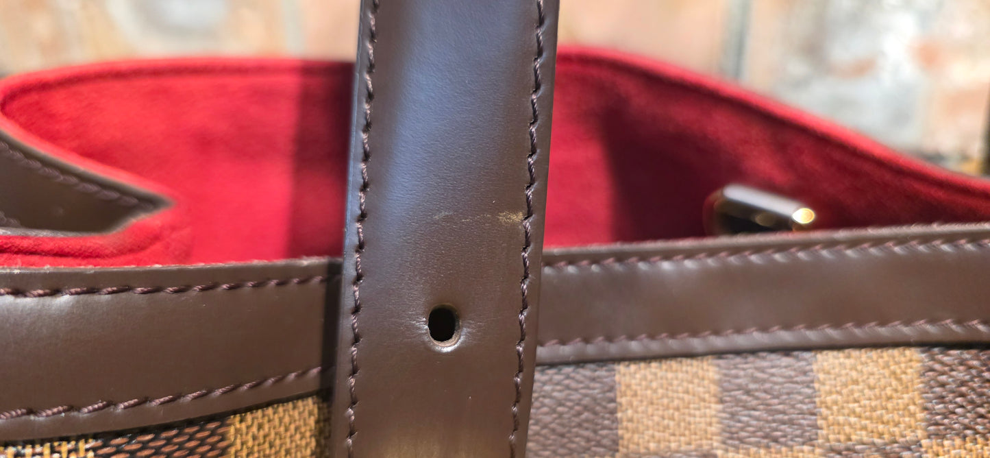 Authentic Louis Vuitton Hampstead MM Damier Ebene