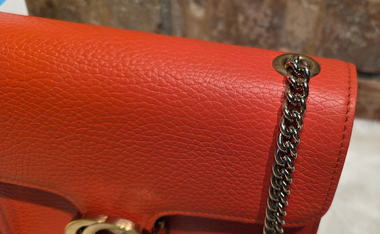 Authentic Gucci GG Interlocking Crossbody in Orange