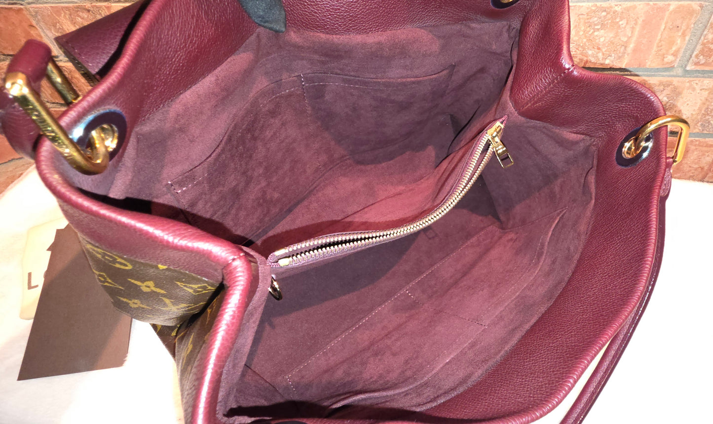 Authentic Louis Vuitton Olympe Monogram Bordeaux