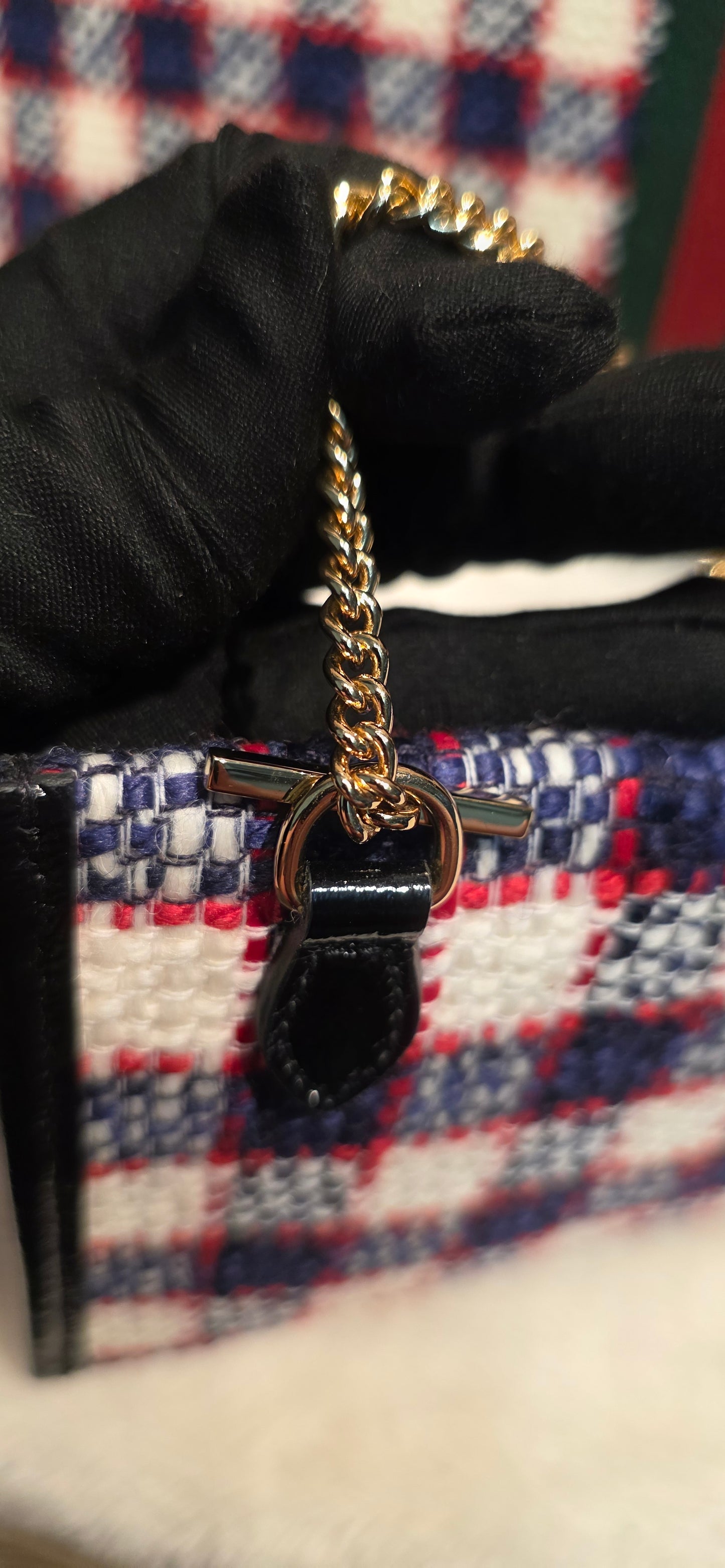 Authentic Gucci Rajah Large Tweed Tote