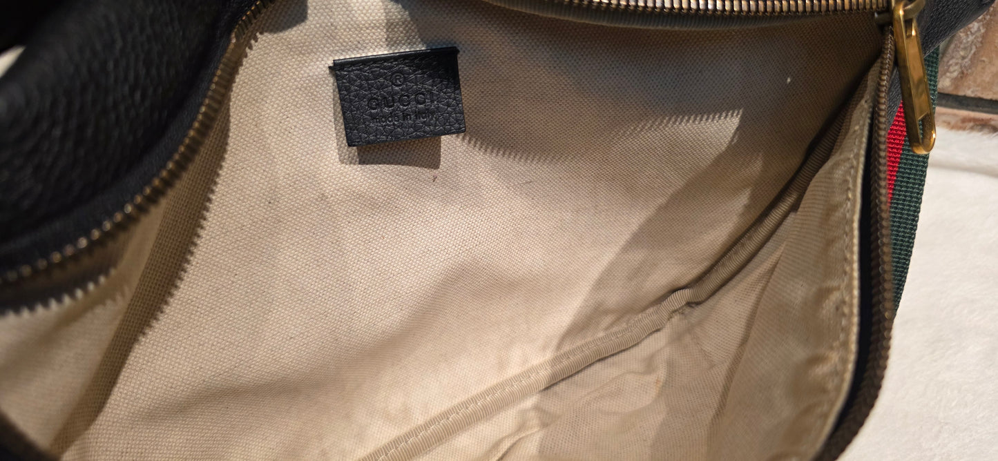 Authentic Gucci Logo Print Belt Bag - Large