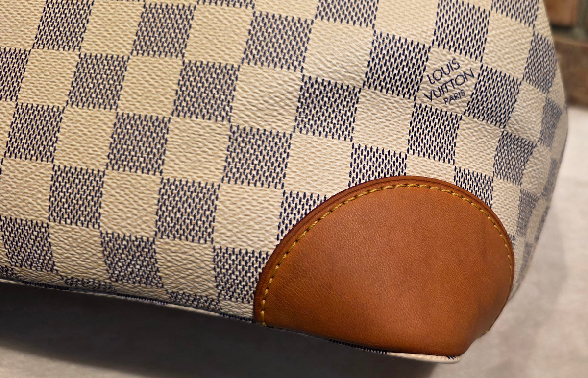 Authentic Louis Vuitton Hampstead MM Damier Azur