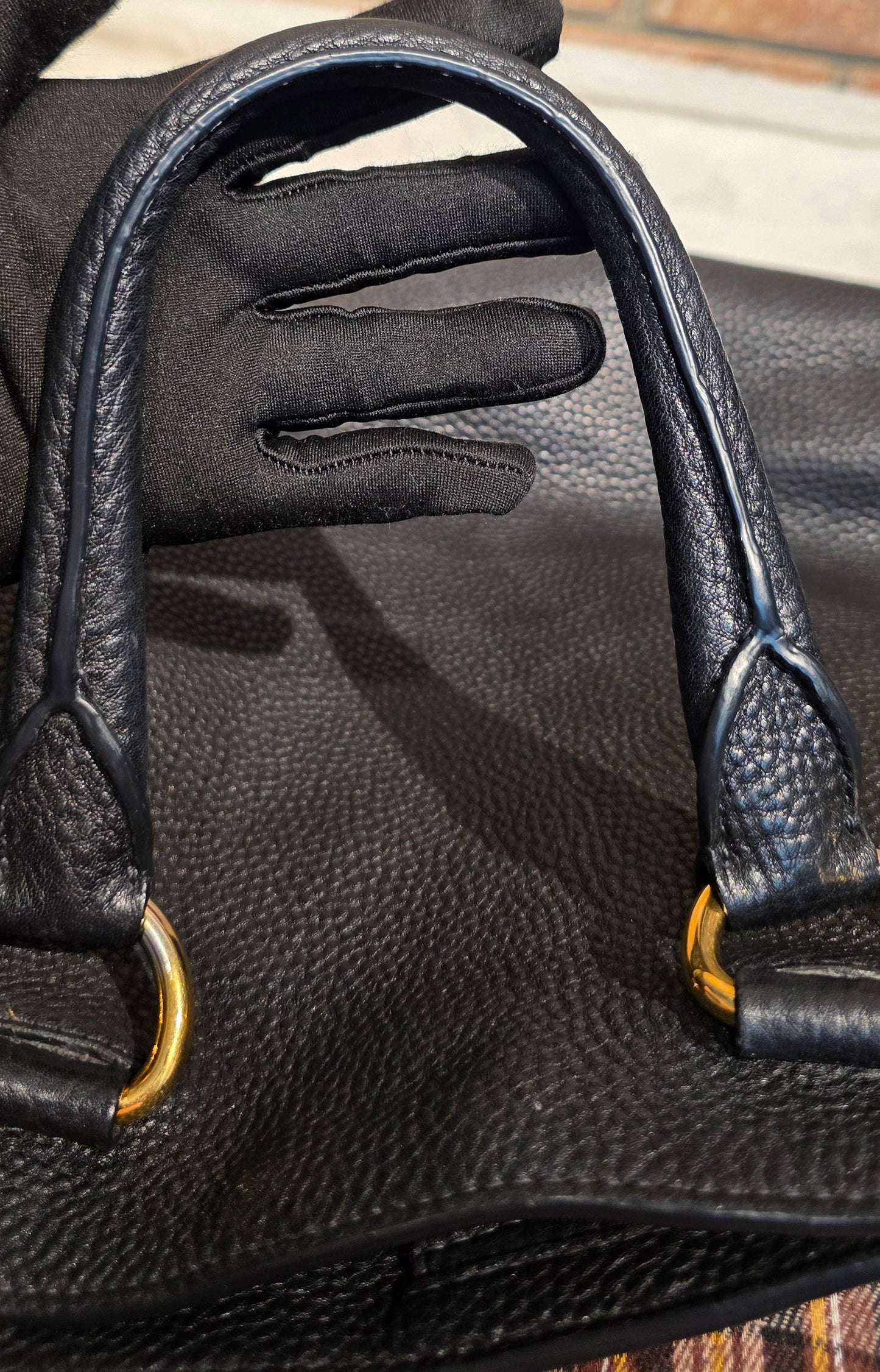 Authentic Prada Vitello Daino Leather Shopping Tote