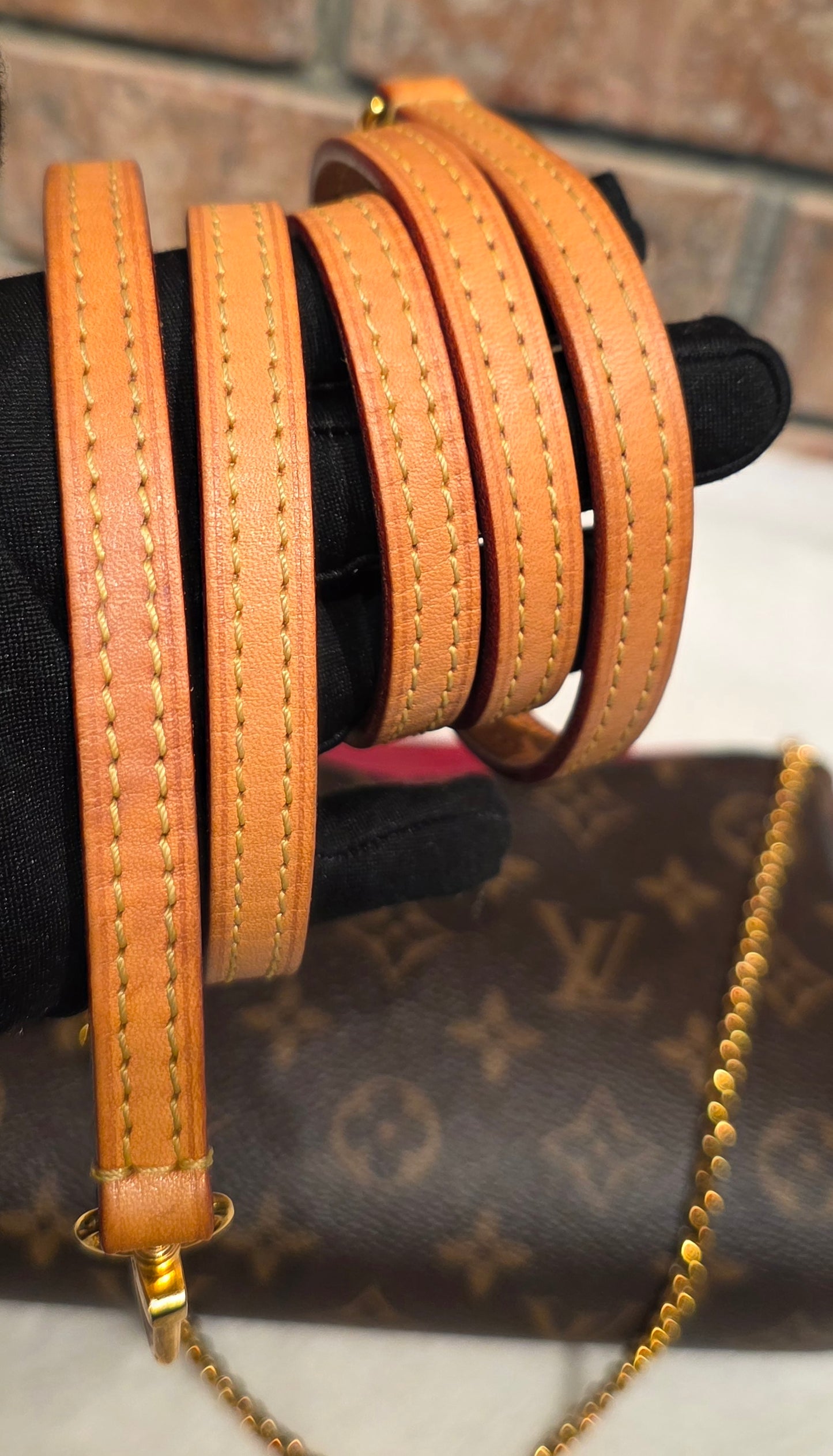 Authentic Louis Vuitton Pallas Clutch Red