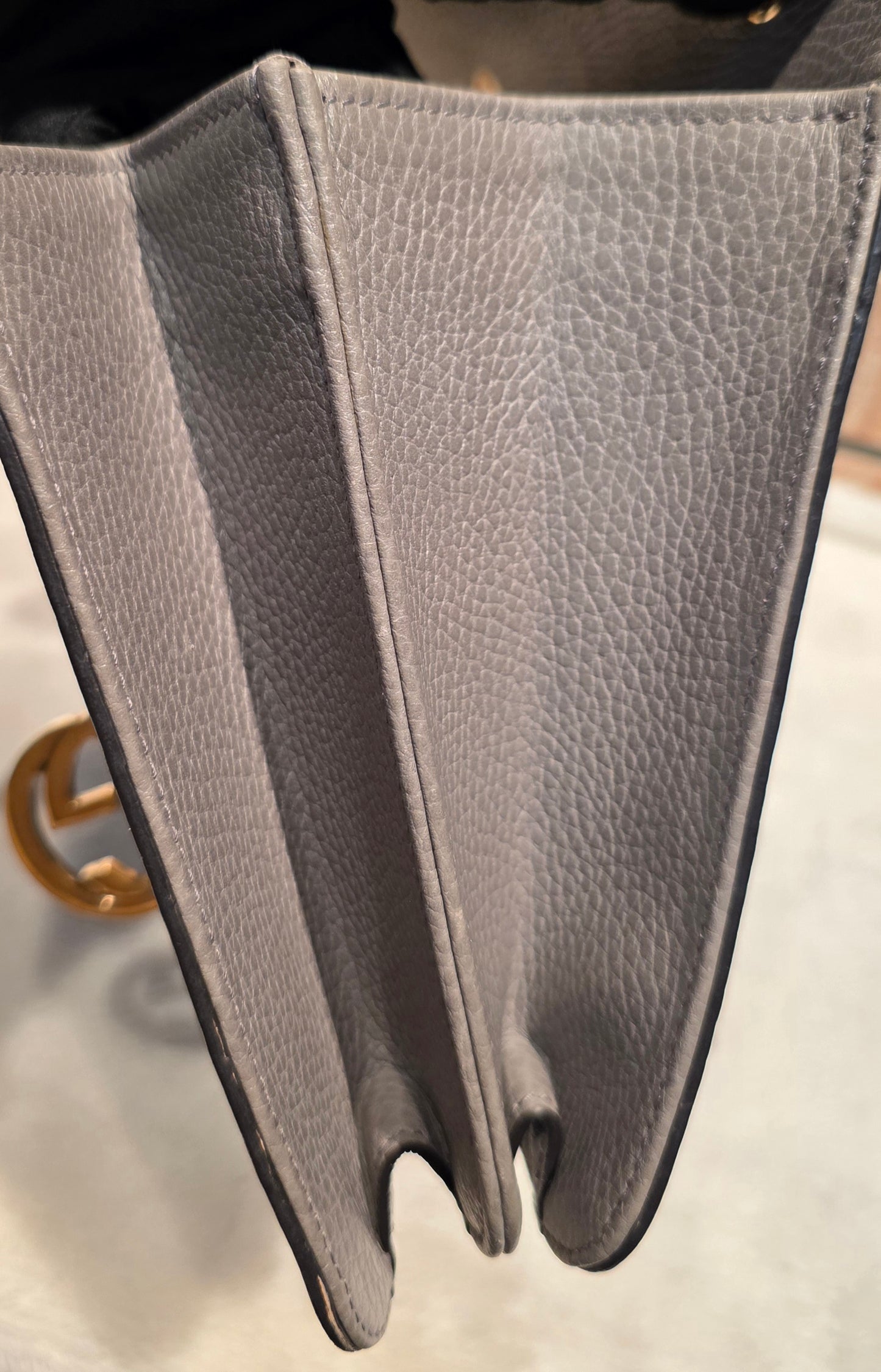 Authentic Gucci Interlocking GG Shoulder Bag in Gray