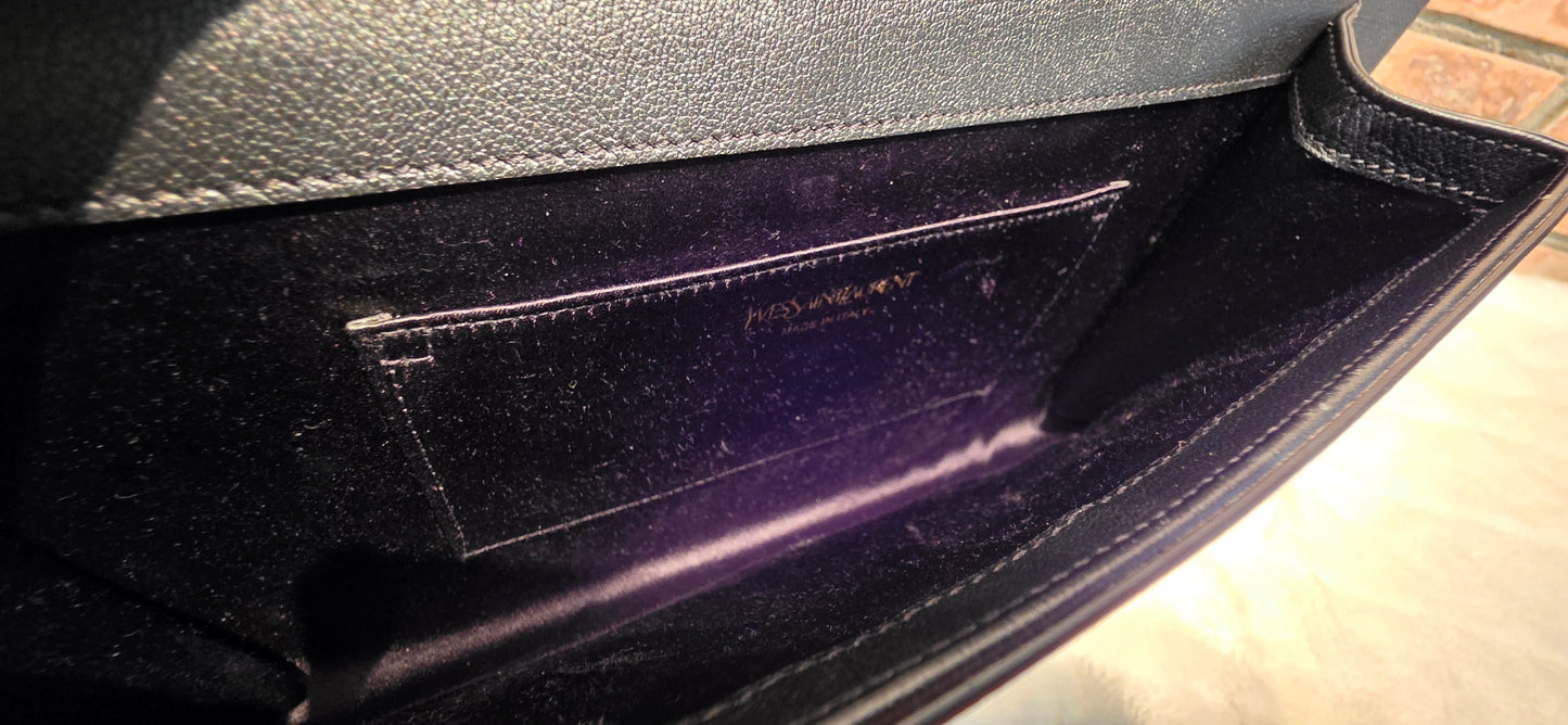 Authentic YSL Belle De Jour Large Clutch in Black