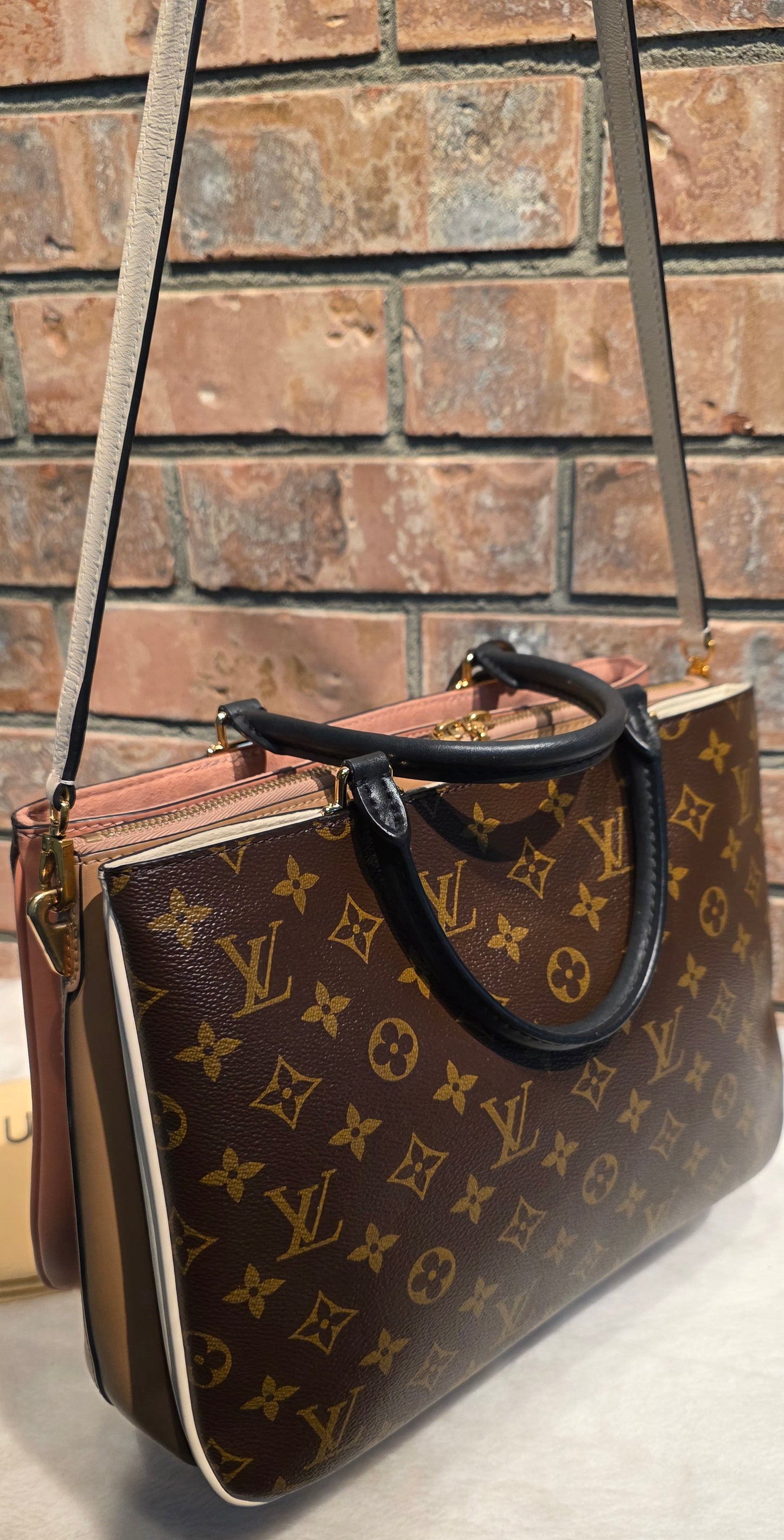 Authentic Louis Vuitton Millefeuille Sesame Peche Tote