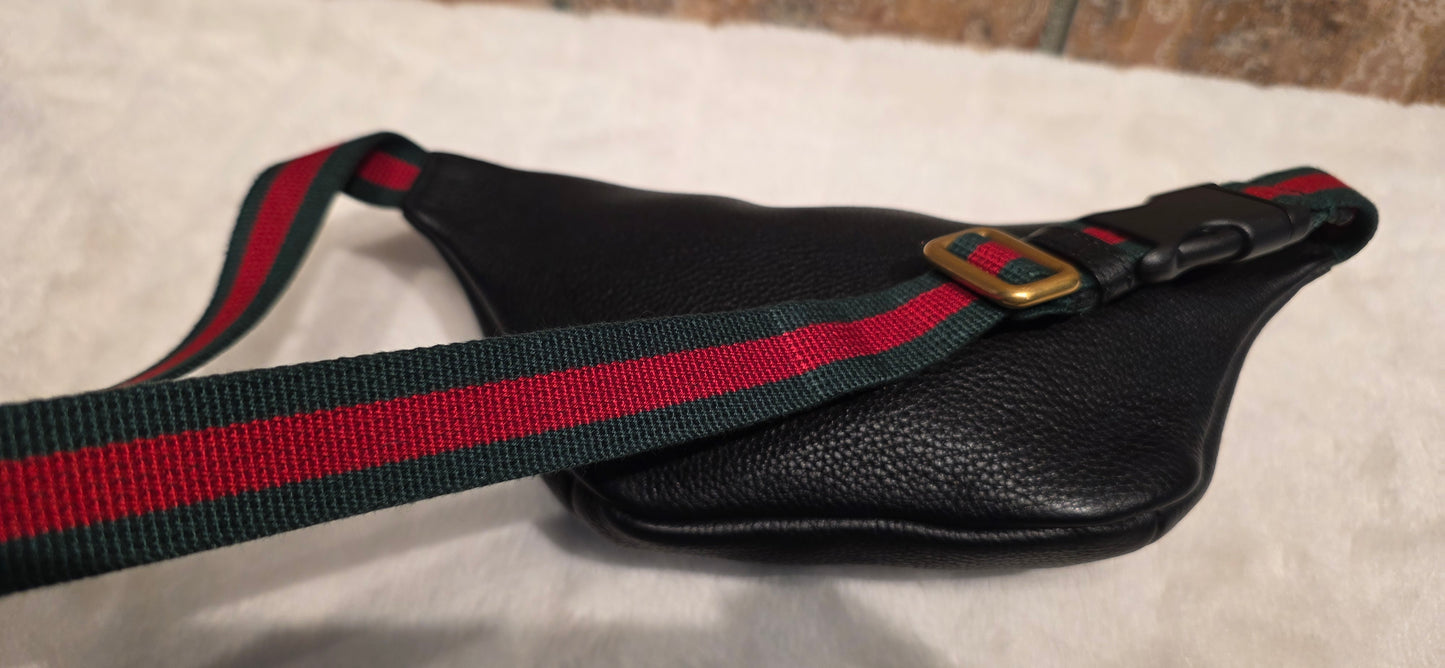Authentic Gucci GG Logo Print Belt Bag - Small