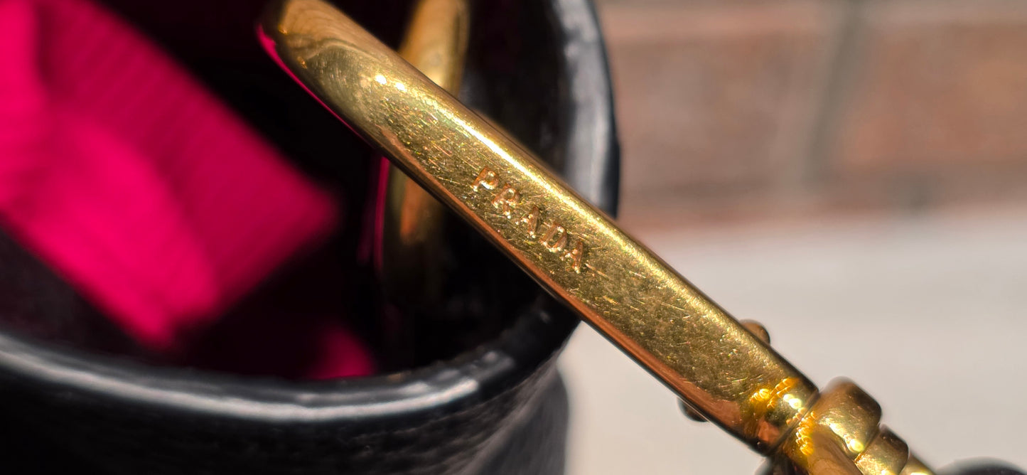 Authentic Prada Vitello Daino Leather Shopping Tote