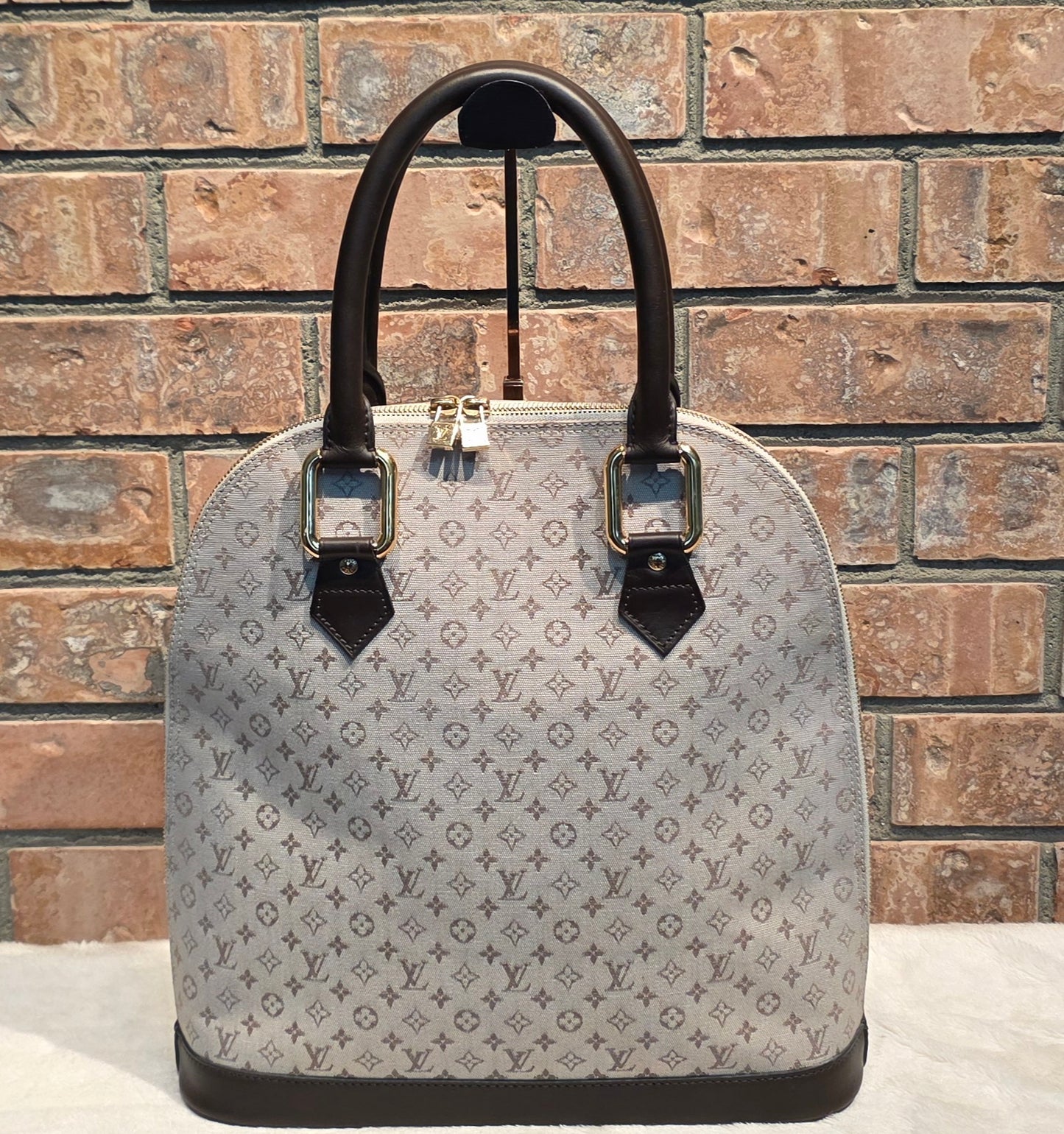 Authentic Louis Vuitton Alma Mini Lin Haut (Tall)