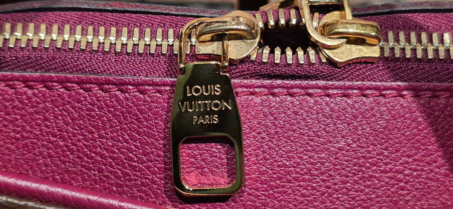 Authentic Louis Vuitton Pallas MM in Raisin