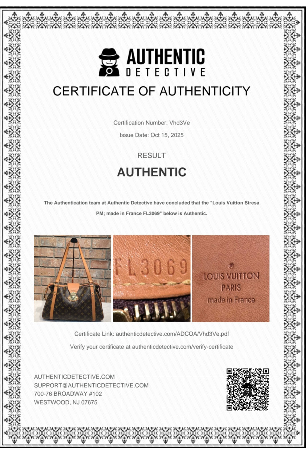 Authentic Louis Vuitton Stresa PM Monogram