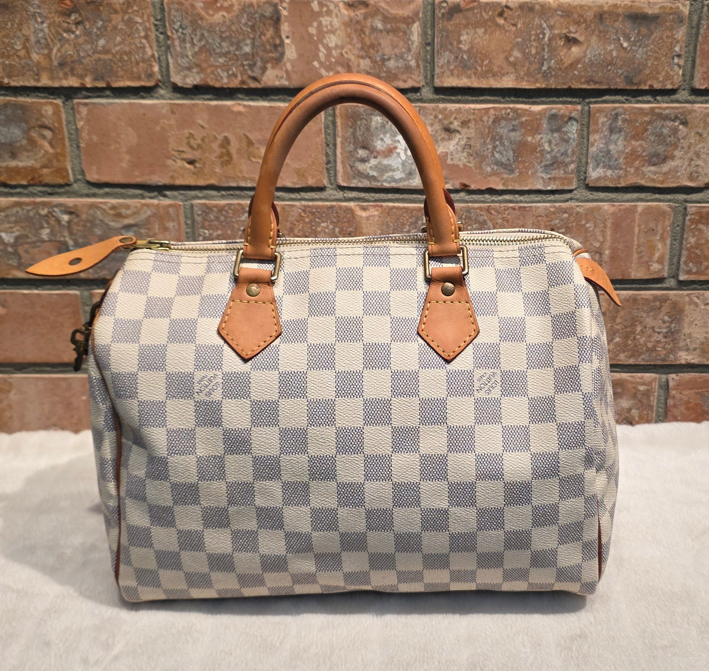 Authentic Louis Vuitton Speedy 30 Damier Azur