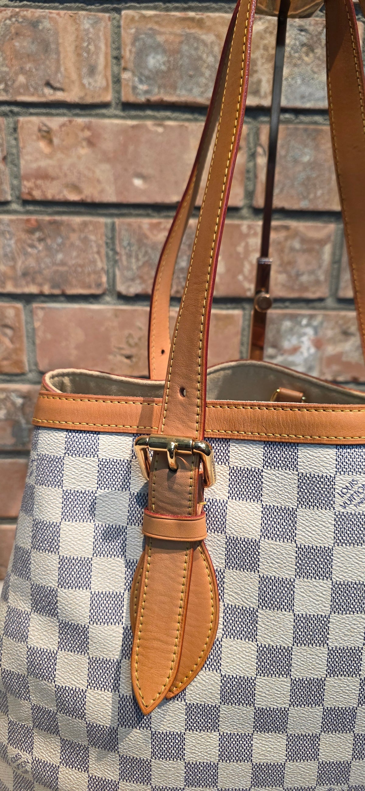 Authentic Louis Vuitton Hampstead MM Damier Azur